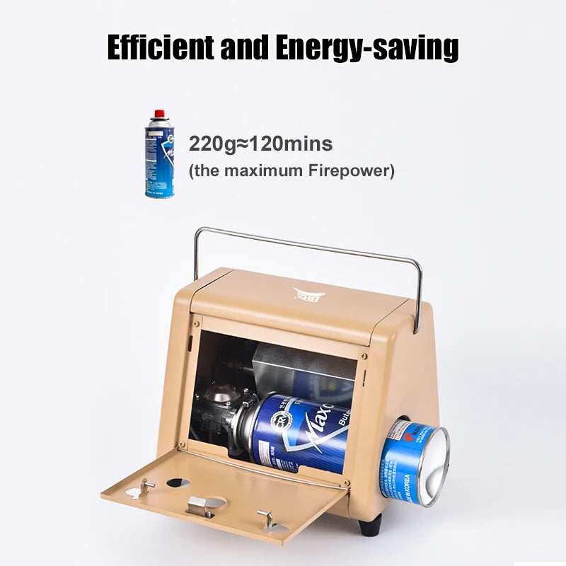 -H23 Portable Tent Heater 1500W Outdoor Space Butane Heater with Control Valve Infrared Ray Patio Heater for Camping Winter